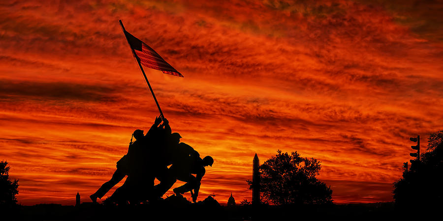 Flag Photograph - Forged In Fire by Metro DC Photography