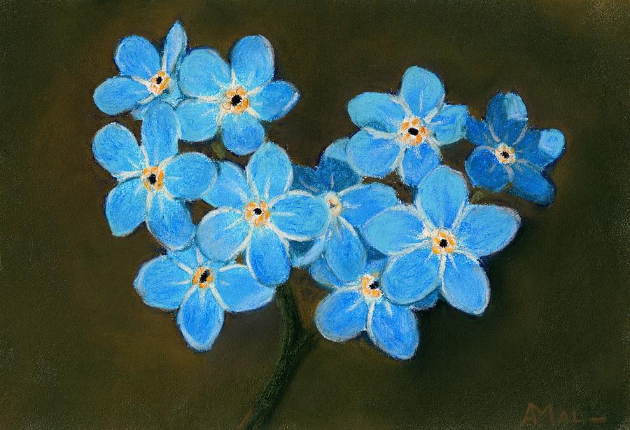 Flower Painting - Forget-Me-Not by Anastasiya Malakhova