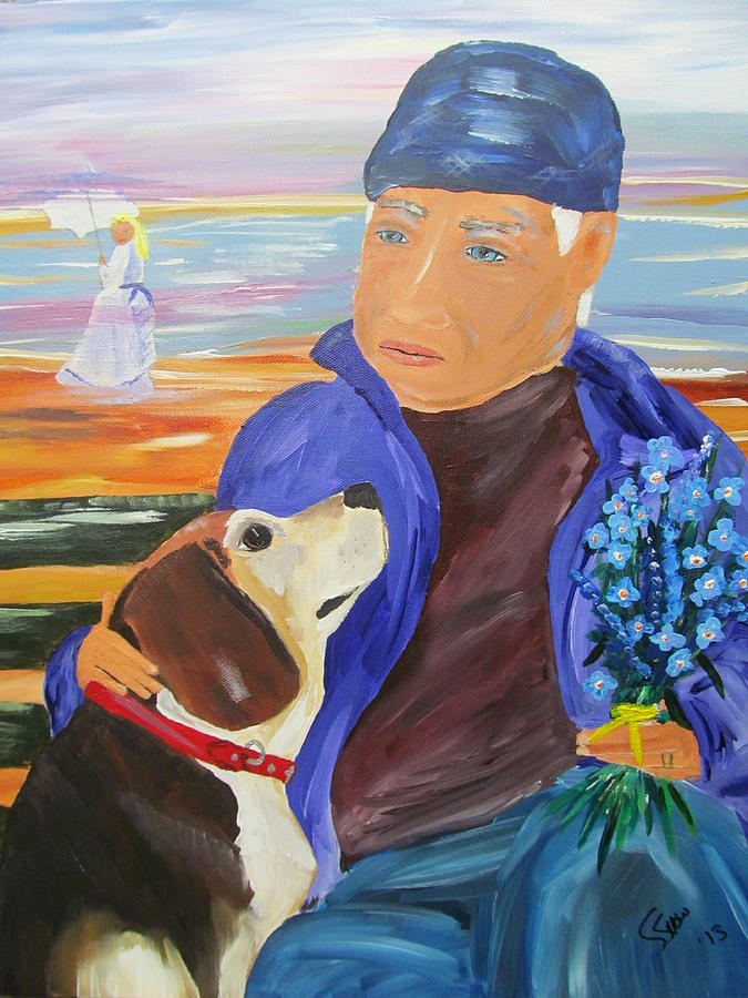 Forget Me Not Painting by Susan Voidets