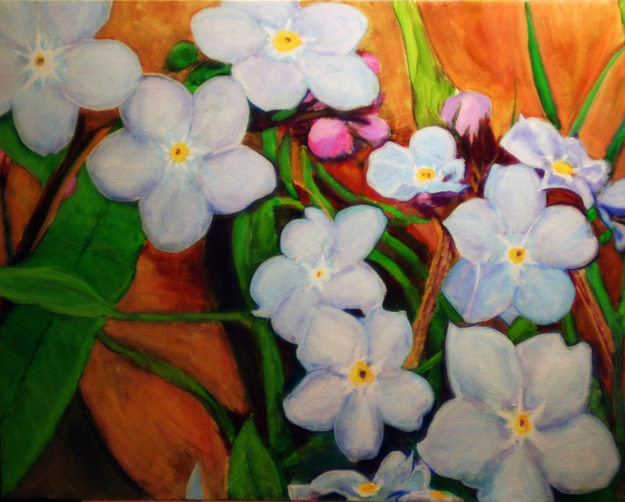Forget-me-not Painting - Forget Me Nots by Charles Harris