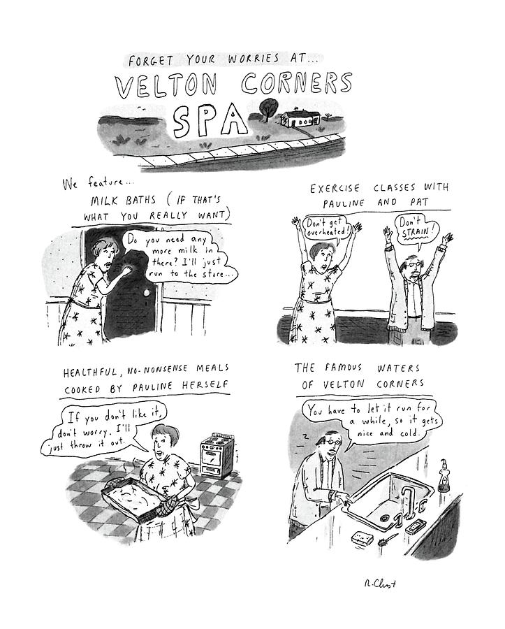 Forget Your Worries At Velton Corners Drawing by Roz Chast