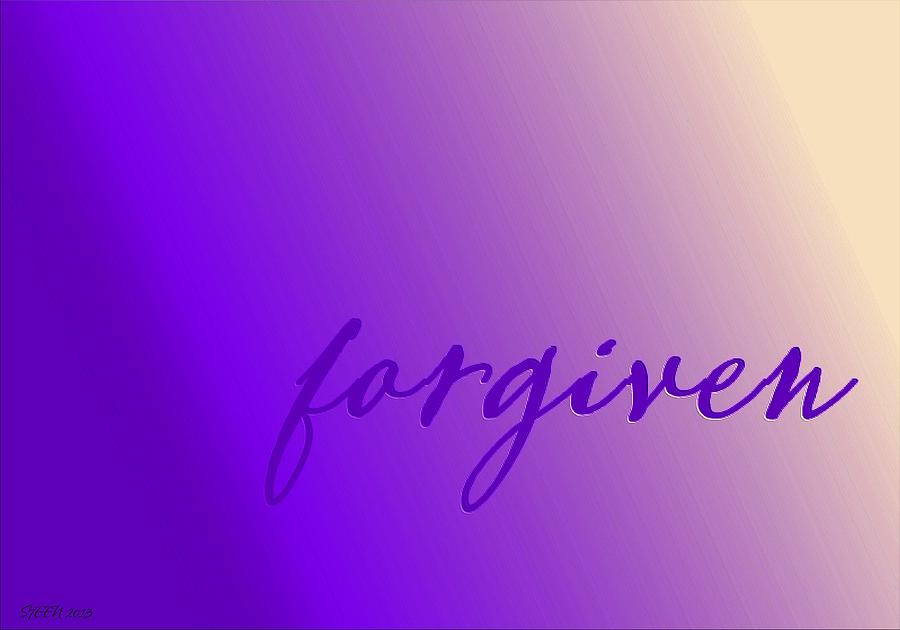 Forgiven Purple Digital Art by Christine Nichols