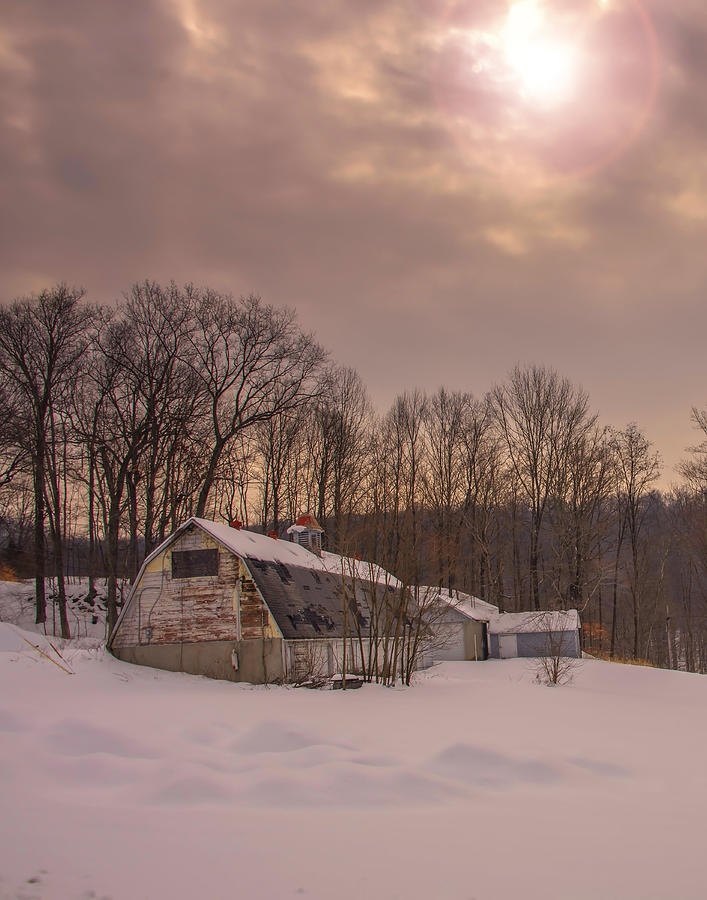 Forgotten barn in the snow Photograph by Dave Sandt