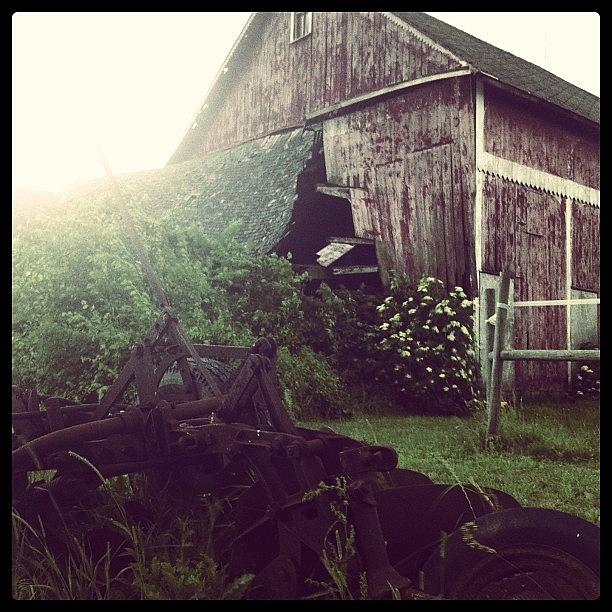 Barn Photograph - Forgotten #barn #ohio by Lacie Vasquez