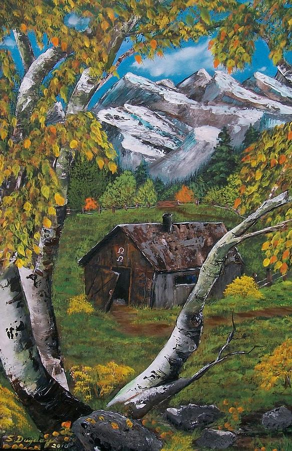 Forgotten Cabin Painting by Sharon Duguay