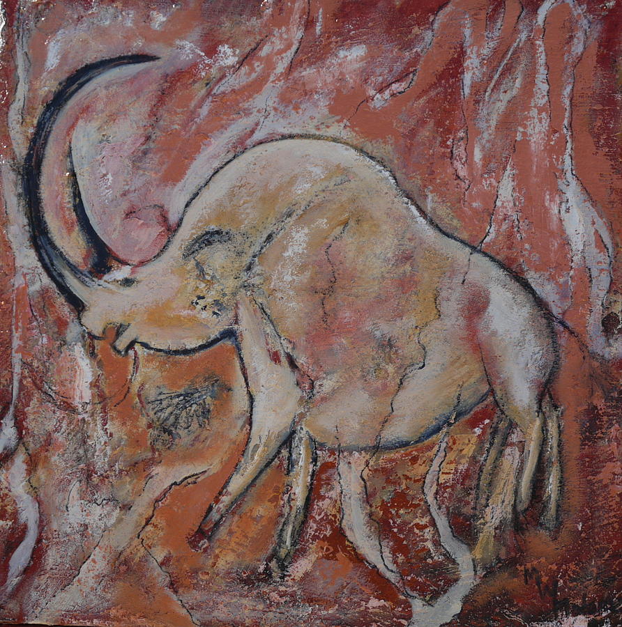 Наскальная живопись носорог