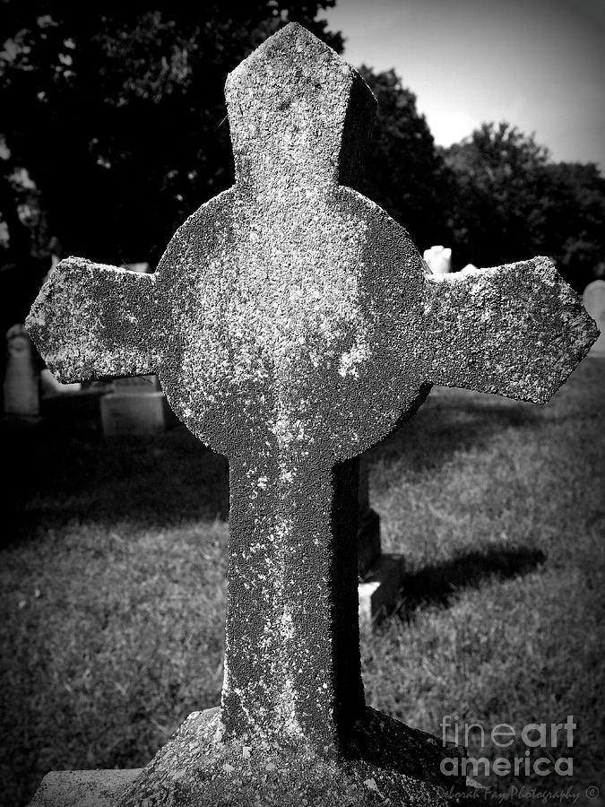 Old Graves Photograph - Forgotten Graveyard by Deborah Fay Baker