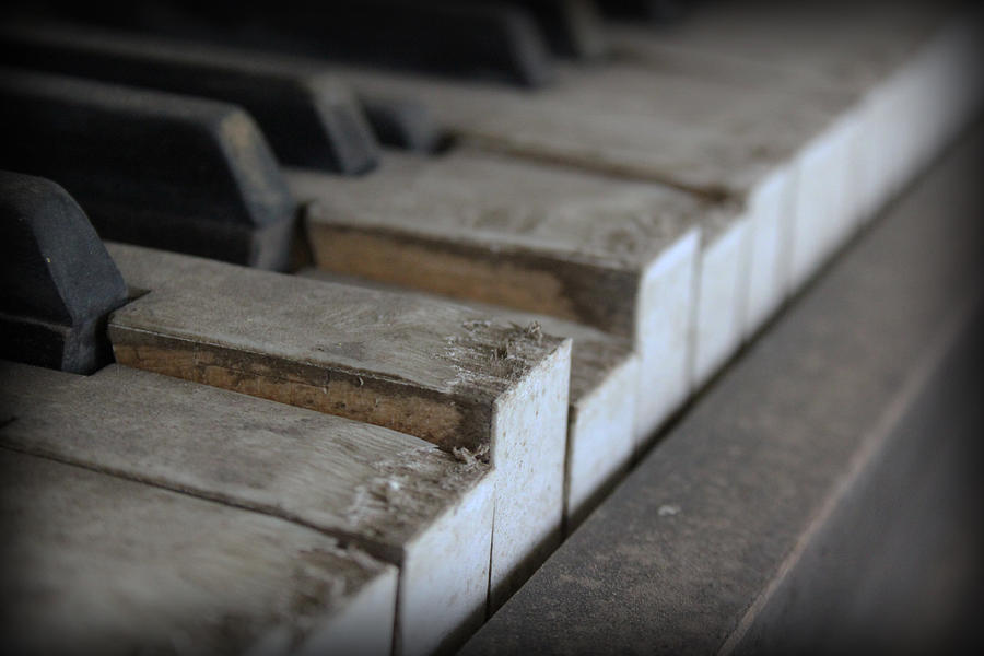 Music Photograph - Forgotten Keys by Kelly Hazel