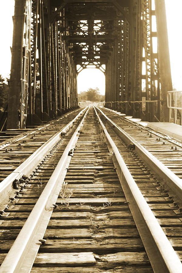 Architecture Photograph - Forgotten Railroad in Sepia by Grant Little