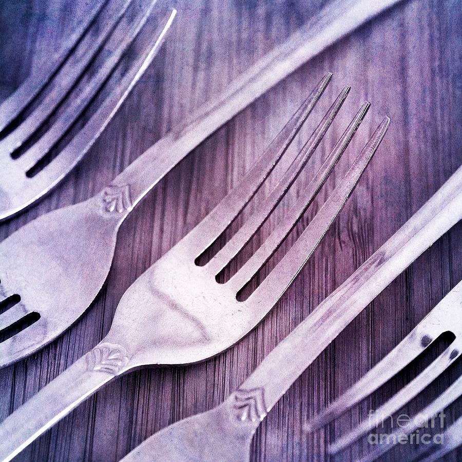 Fork Photograph - Forks by Priska Wettstein