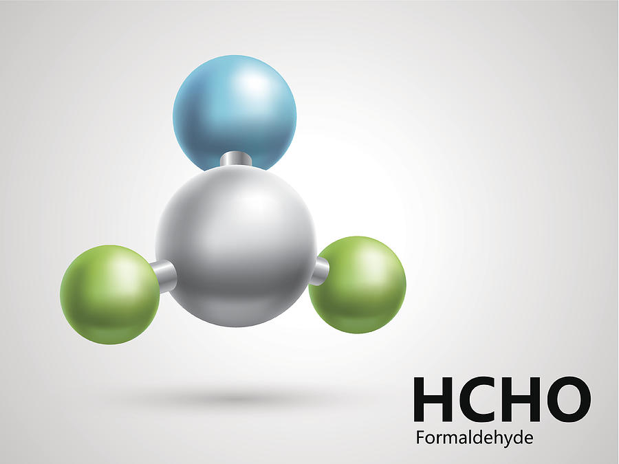 Formaldehyde molecular model Drawing by Lvcandy