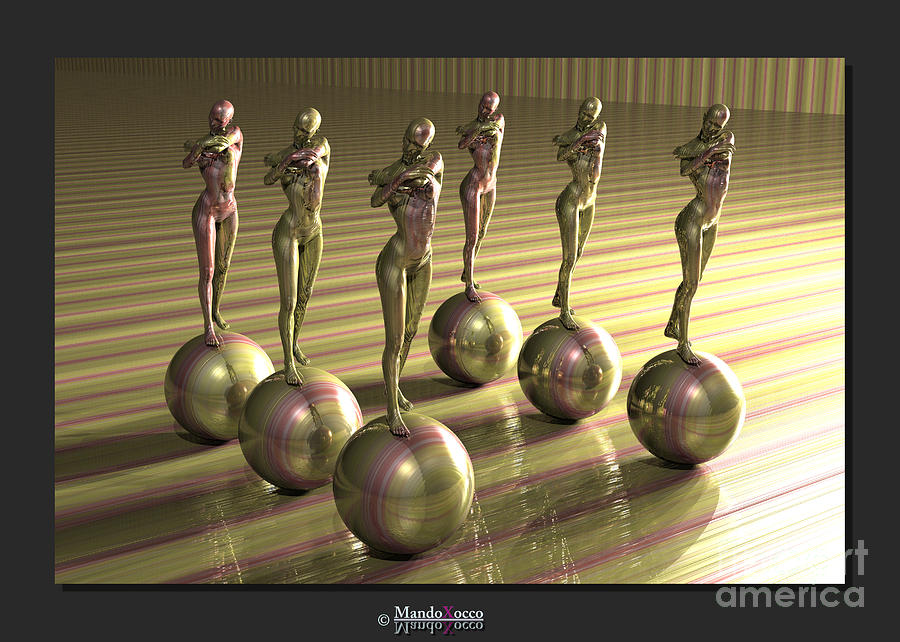 Formation-gold Digital Art by Mando Xocco