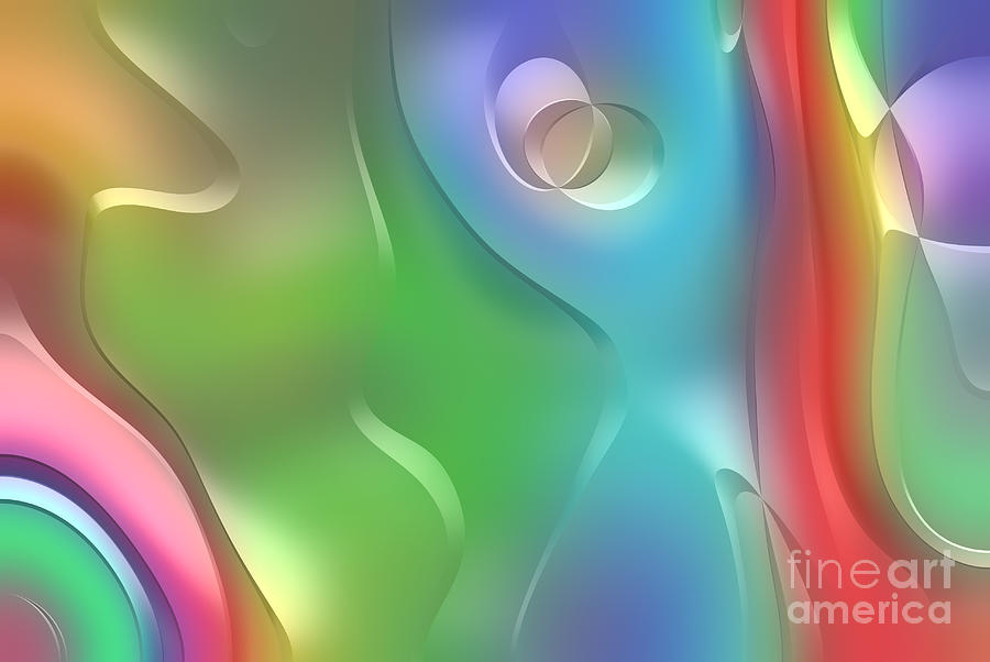 Abstract Digital Art - Formes Lascives - 210 by Variance Collections