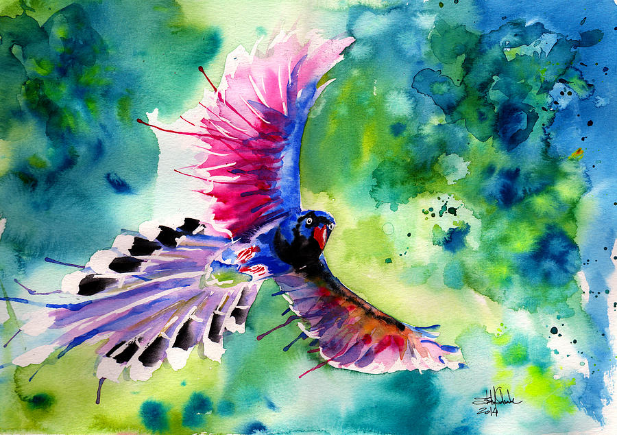 Formosan Magpie Painting by Isabel Salvador