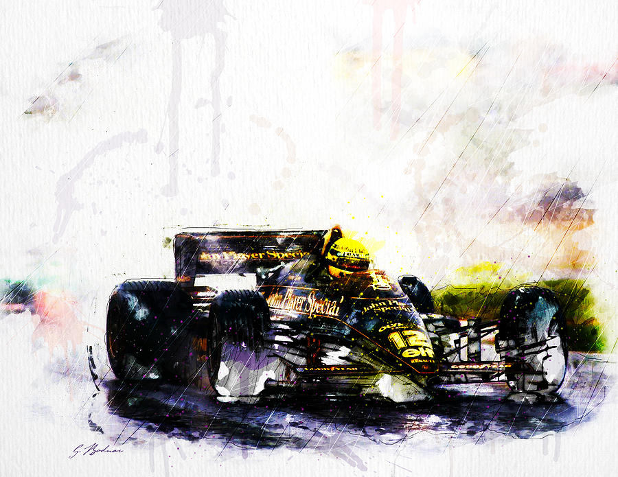 Indianapolis Digital Art - Formula 1 John Player Special by Gary Bodnar