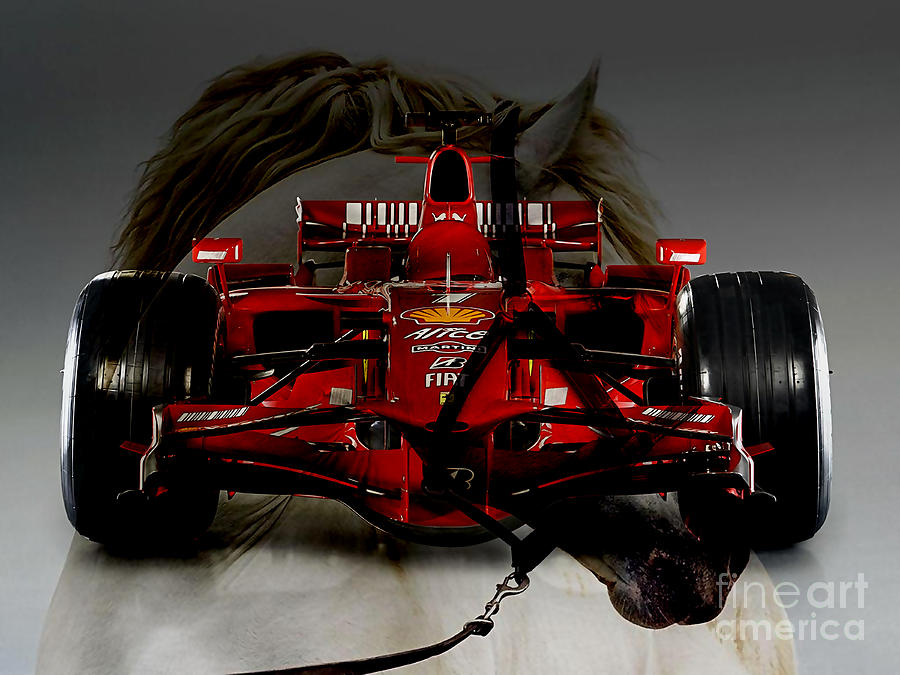 Car Mixed Media - Formula One Horse Power by Marvin Blaine