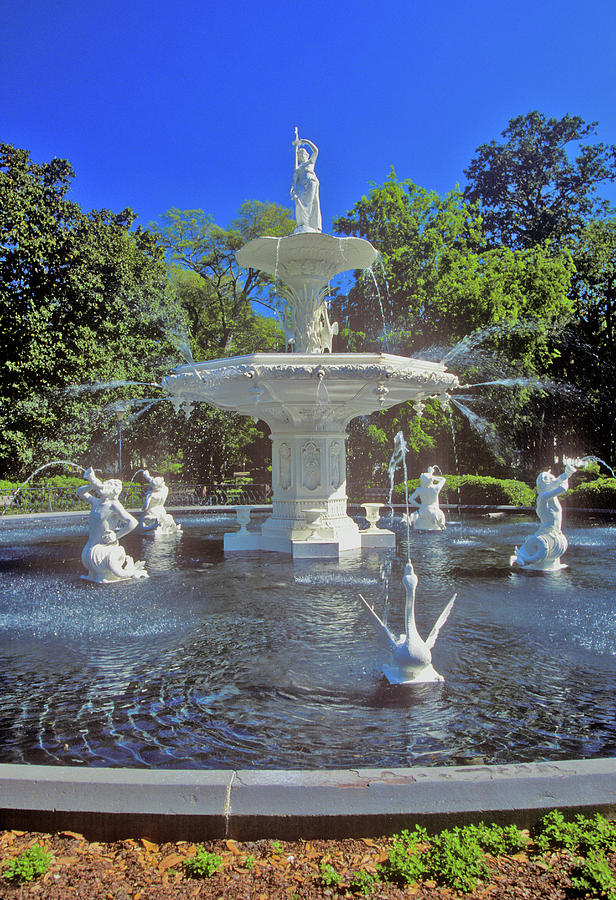 Fountain Photograph - Forsyth Park Fountain In Historic by Panoramic Images