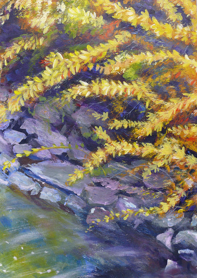 Forsythia Creek Painting by Susan Duda