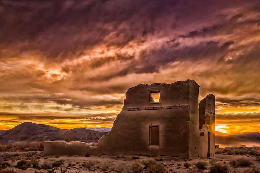 Fort Churchill Nevada Sunset Photograph by Janis Knight