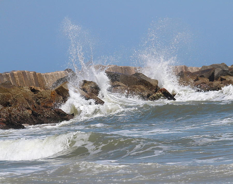 Fort Clinch Rocks and Waves 3 Photograph by Cathy Lindsey