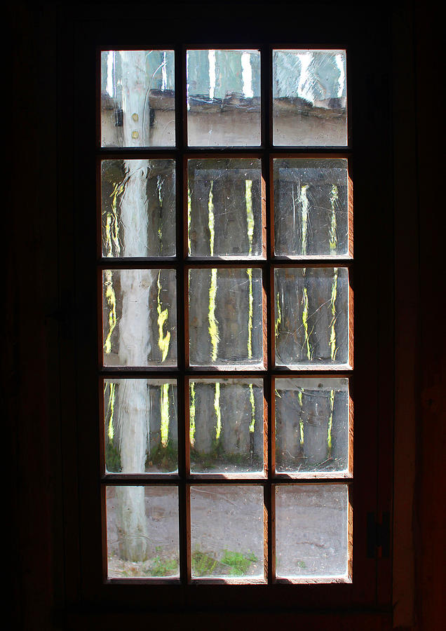 Fort Fence though Old Window Photograph by Mary Bedy