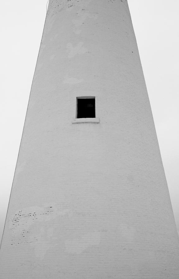 Fort Gratiot Light Detail 1 BW Photograph by Mary Bedy