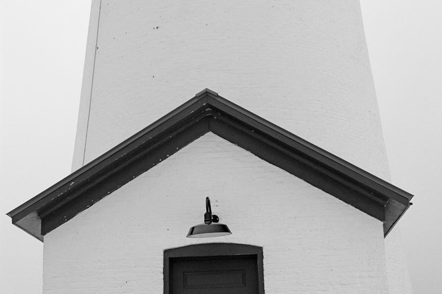 Fort Gratiot Light Detail 4 BW Photograph by Mary Bedy