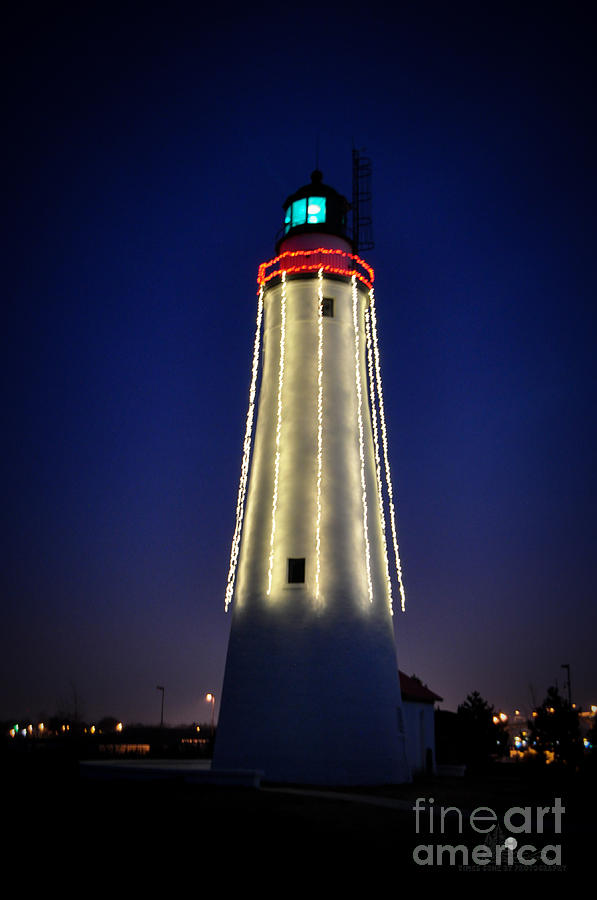 Fort Gratiot Lighthouse at Christmas Photograph by Ronald Grogan