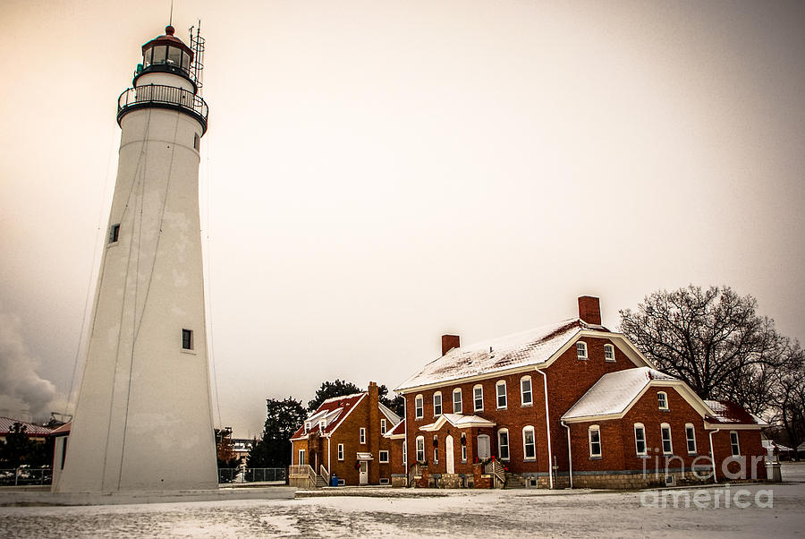 Fort Gratiot Lighthouse in Winter Photograph by Grace Grogan