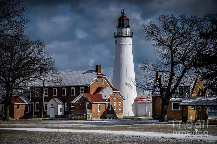 Fort Gratiot Lighthouse in Winter Photograph by Ronald Grogan
