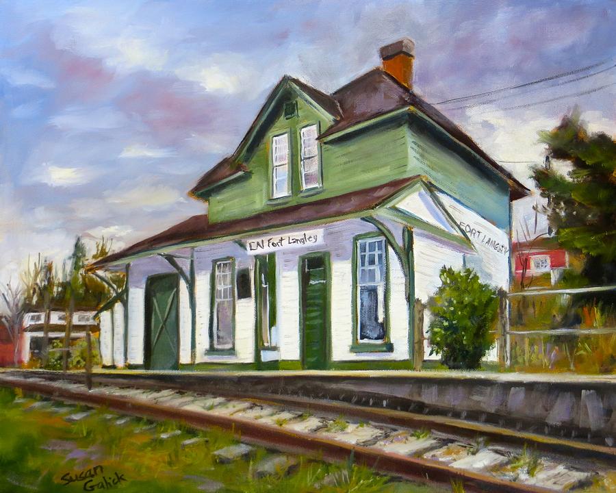 Fort Langley Train Station Painting by Susan Galick - Fine Art America