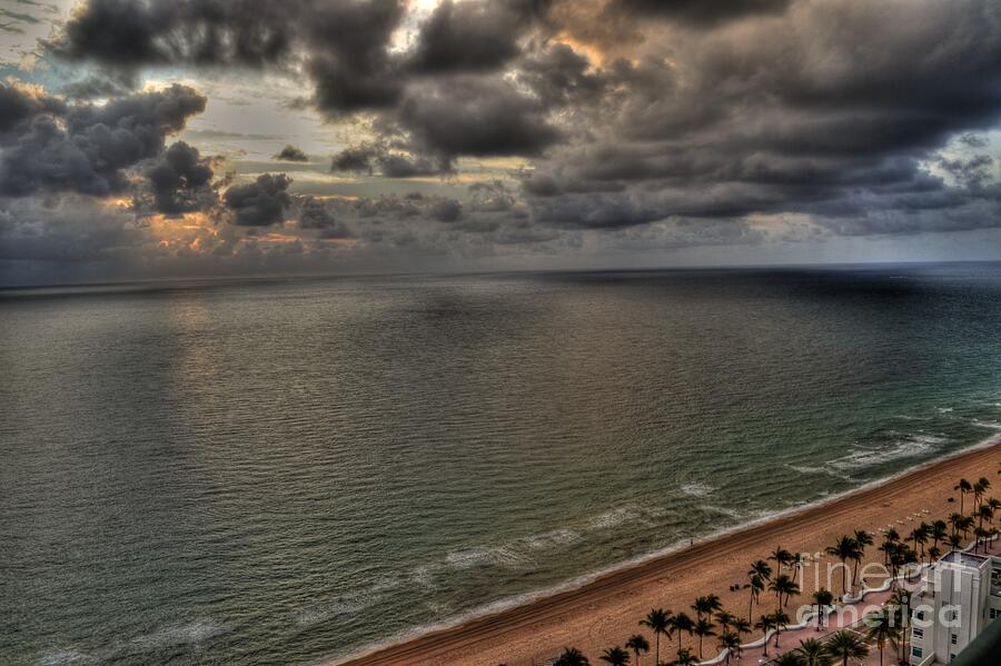 Clouds Photograph - Fort Lauderdale Beach Cloudy by Timothy Lowry