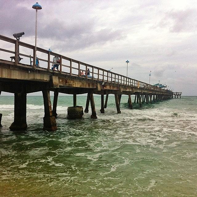 Pier Photograph - Fort lauderdale fishing Pier by Gencay Emin