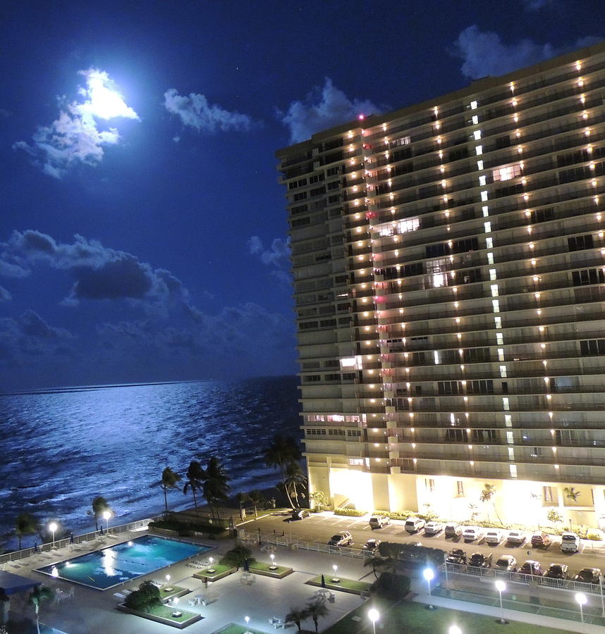 Fort Lauderdale Moonight Photograph by Patricia Piffath