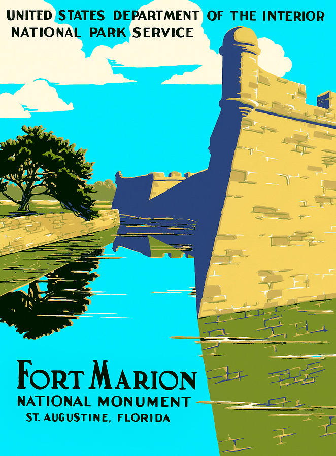 Vintage Photograph - Fort Marion - Castillo de San Marcos by Mark Tisdale