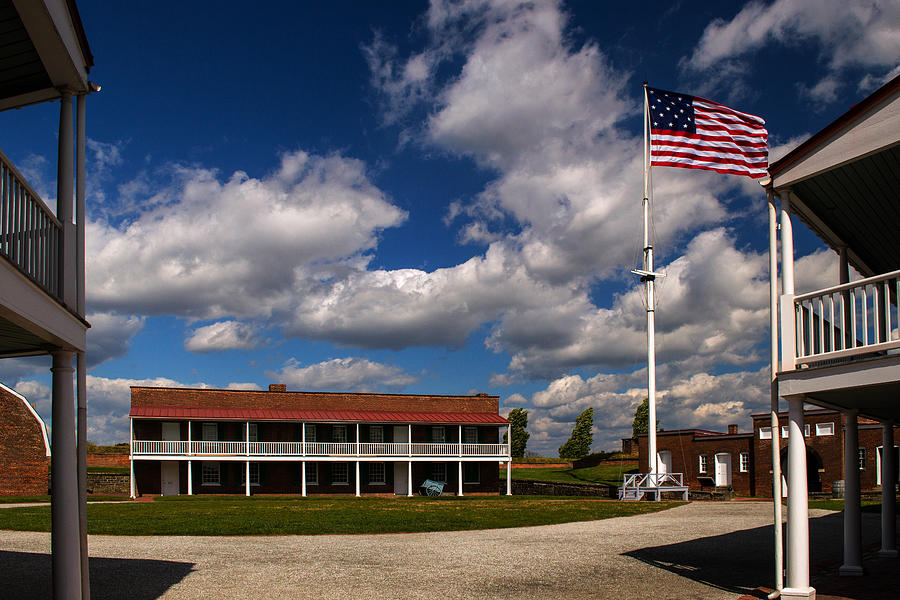 Fort McHenry Parade Ground Barracks Photograph by Bill Swartwout