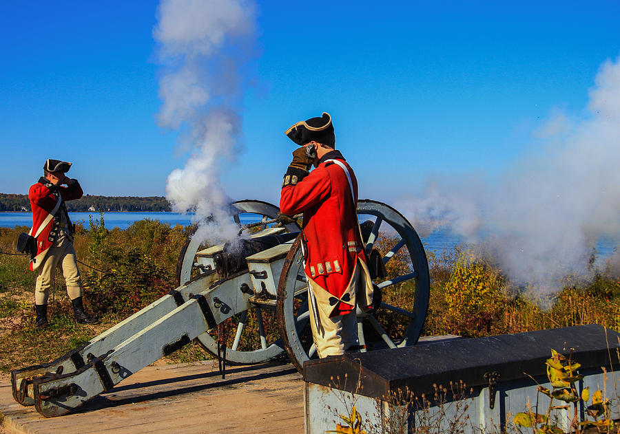 Fort Michilimackinac Cannon Firing Photograph by Rachel Cohen