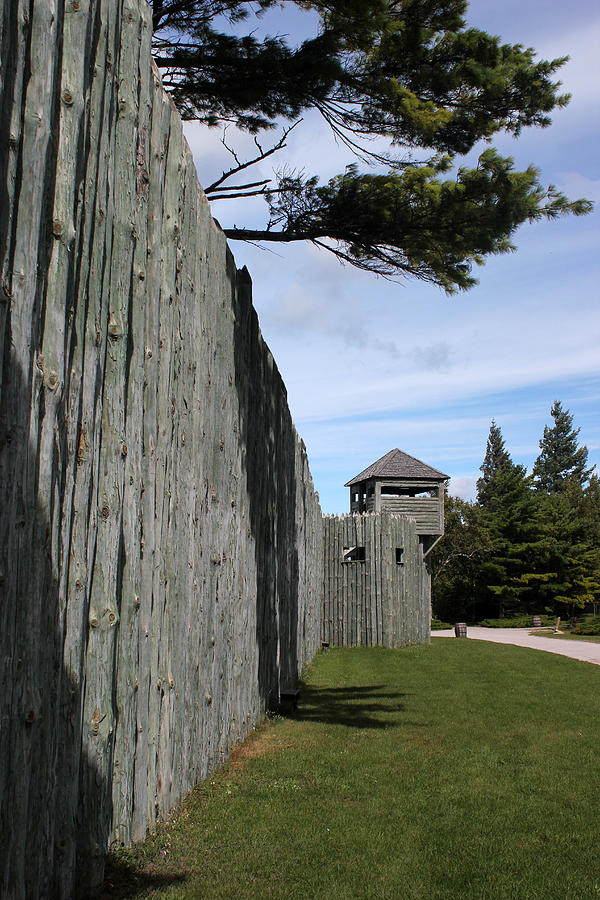 Fort Michilimackinac Exterior Guard Tower Photograph by Mary Bedy
