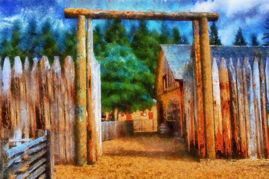 Fort Nisqually Entrance Digital Art by Kaylee Mason