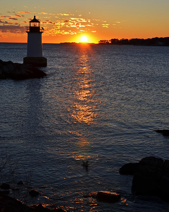 Fort Pickering Lighthouse Winter Island Salem MA Sunrise Photograph by Toby McGuire