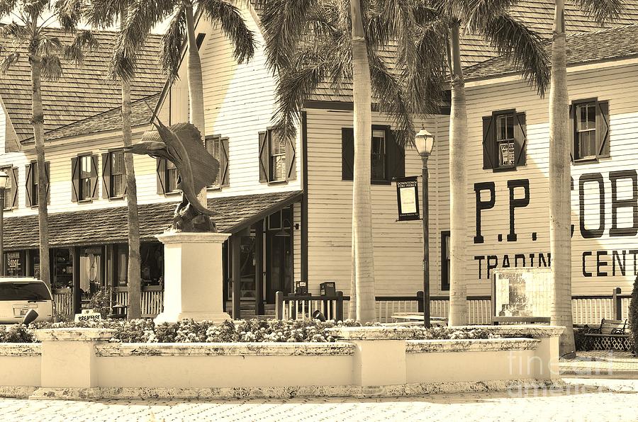 Fort Pierce Florida in Sepia Photograph by Don Youngclaus