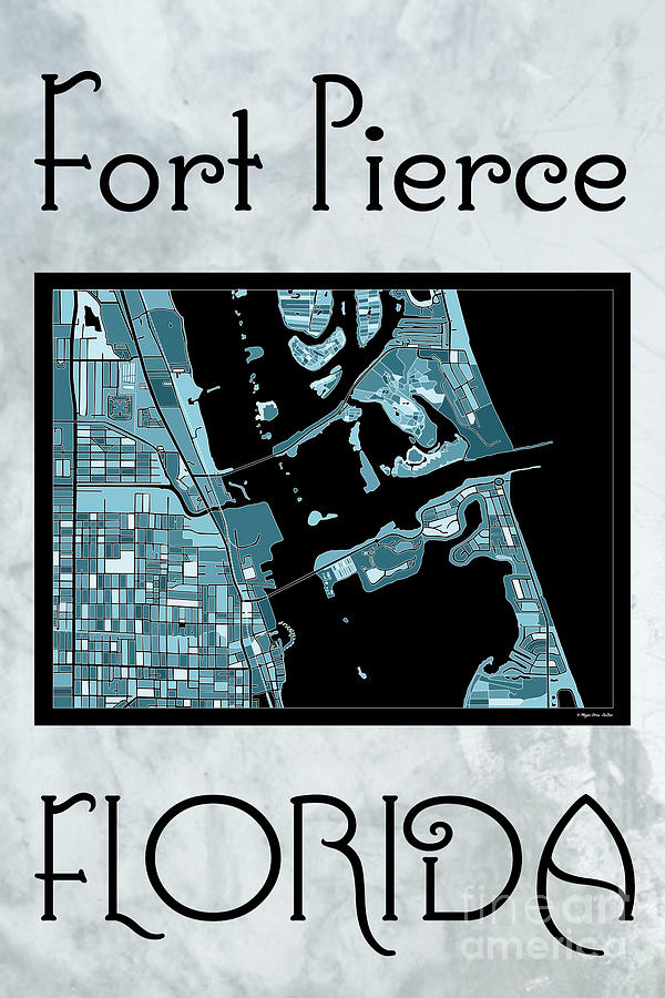 Fort Pierce Map No.4 Digital Art by Megan Dirsa-DuBois