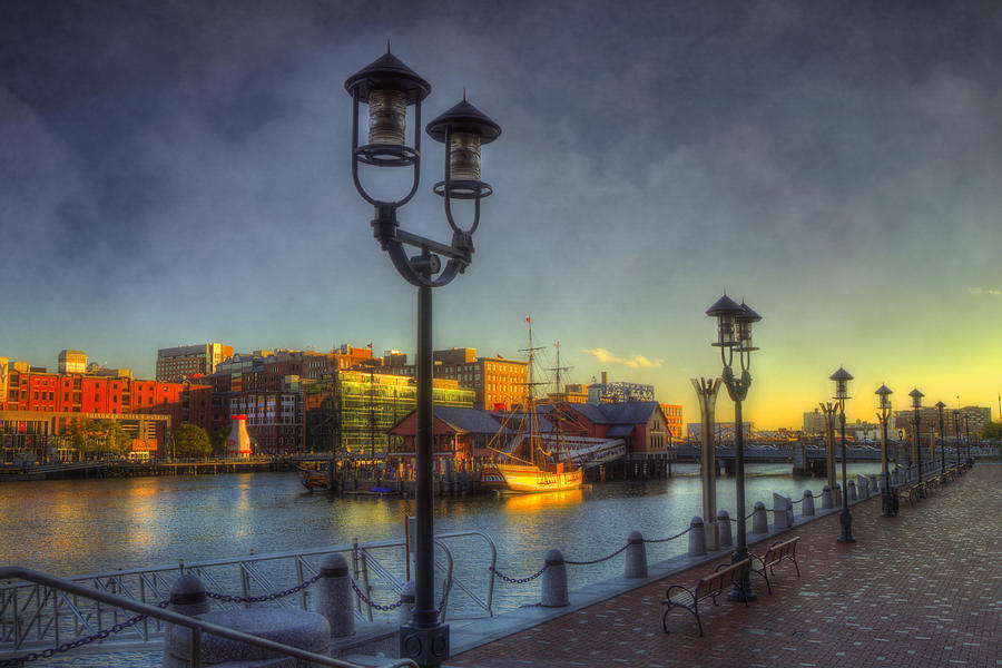 Fort Point Channel Sunset - Boston Photograph by Joann Vitali