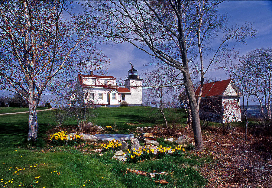 Spring Photograph - Fort Point Lighthouse by Skip Willits