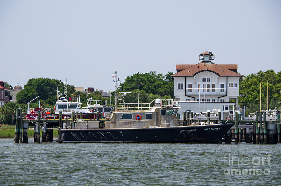 Fort Sumter Pilot Boat Photograph by Dale Powell