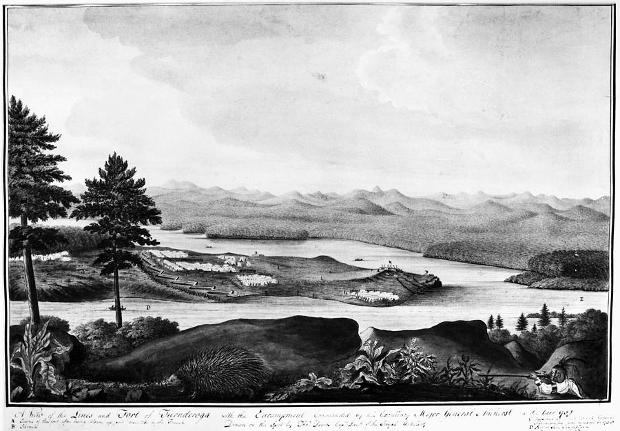 Fort Ticonderoga, 1759 Painting by Granger