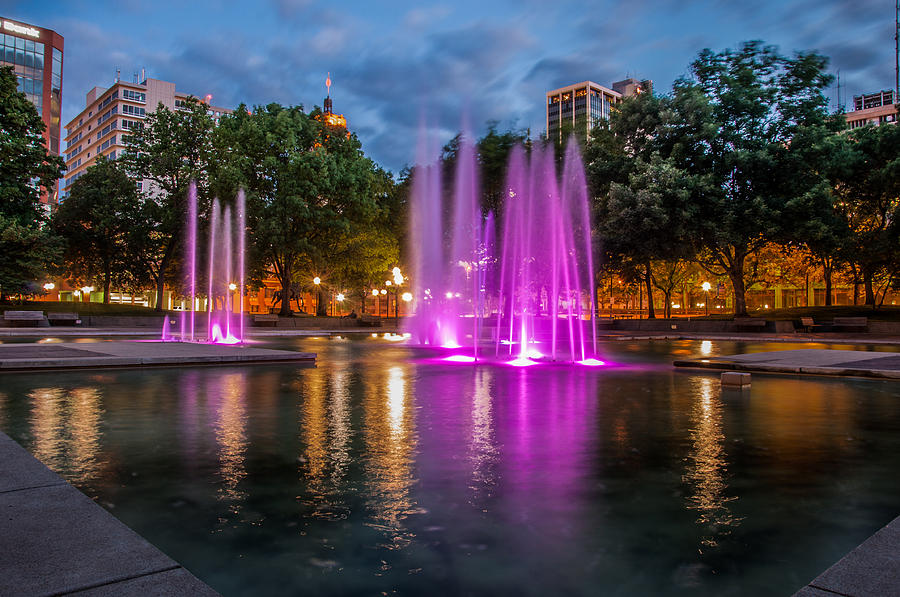 Fort Wayne Skyline at Twilight Photograph by Gene Sherrill | Fine Art ...