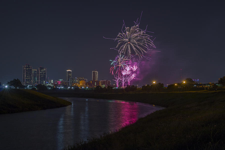 Fort Worth Fourth Of July Fireworks Photograph