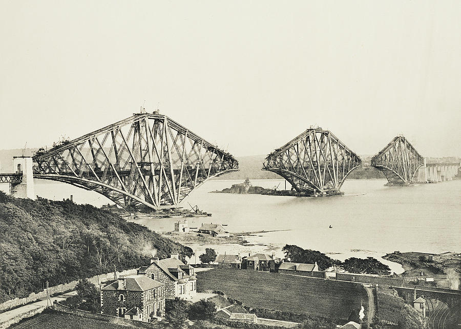 Transportation Photograph - Forth Bridge Construction by The Getty/science Photo Library
