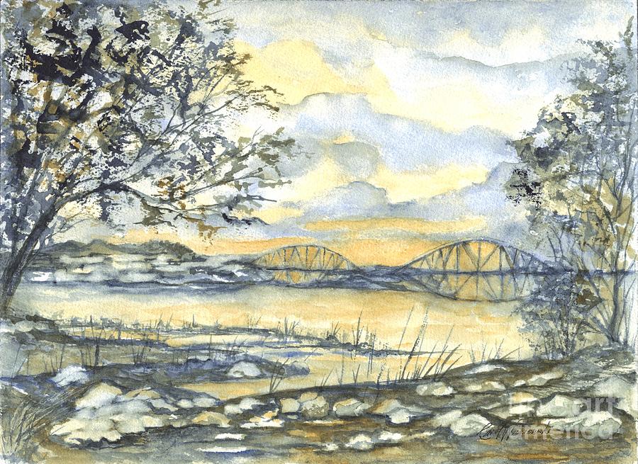 Bridge Painting - Forth Rail Bridge Edinburgh in Scotland by Carol Wisniewski
